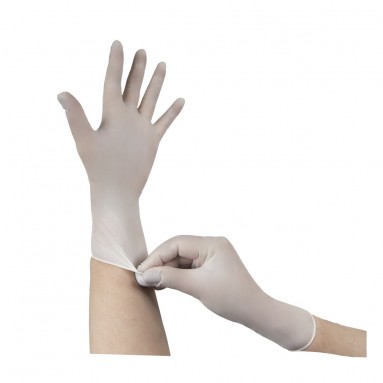  Перчатки INEKTA диагностические нестерильные латексные неопудренные, размер M, цвет белый.  фото