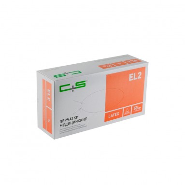  Перчатки Clean+Safe латексн.смотр.2-го хлор. н/о текст. (EL2) рр S  фото