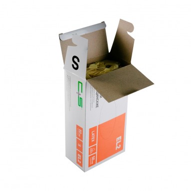  Перчатки Clean+Safe латексн.смотр.2-го хлор. н/о текст. (EL2) рр S  фото