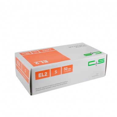  Перчатки Clean+Safe латексн.смотр.2-го хлор. н/о текст. (EL2) рр S  фото