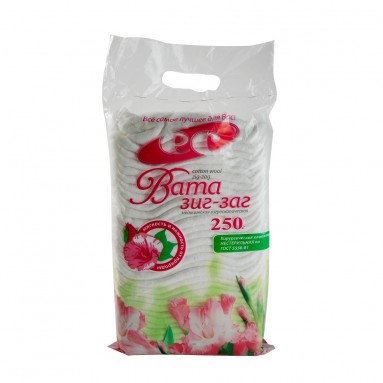  Вата хирургическая н/стер. 250гр ЗИГ-ЗАГ  фото