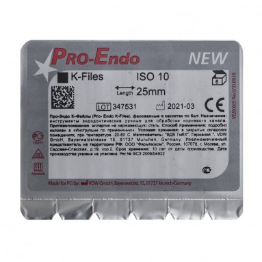  К-Файл #10 25мм Pro-Endo N6 (в блистере) VDW 200606025010  фото