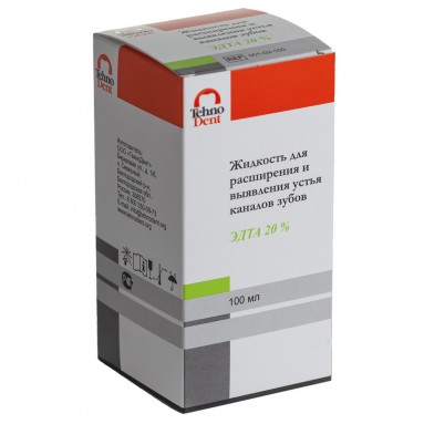  Жидкость (ЭДТА 20%) д/выявления устья и расшир. корн. каналов 100мл 001-02-100  фото
