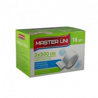  Лейкопластырь 3*500 Master Uni на нетканой основе 0506-064(0506-024)  фото