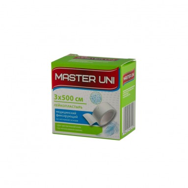  Лейкопластырь 3*500 Master Uni на нетканой основе 0506-064(0506-024)  фото