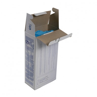  Перчатки INEKTA нитрил. смотр. неопудр. текст. н/ст. ГОЛУБЫЕ, S  фото