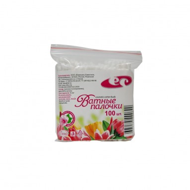  Ватные палочки косметические фас. в п/эт пакет №100  фото
