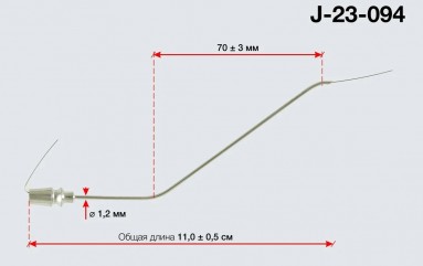 Канюля (игла) д/промывания аттика диам.1,2мм К-40 J-23-094  фото