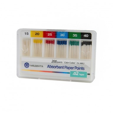  Штифты бумажные #15-40 №200 (Медента) | Meta Biomed, 10%  фото