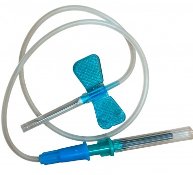  Игла Бабочка д/взятия проб крови 23G (0,6*19мм) 30см луер-адаптер к вак. пробиркам №100  фото