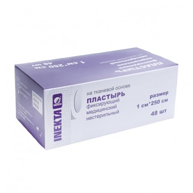  Лейкопластырь  INEKTA  фиксирующий медицинский 1*250см нестерильный на тканевой основе №48  фото