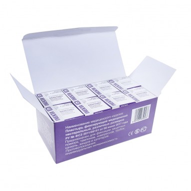  Лейкопластырь  INEKTA  фиксирующий медицинский 1*250см нестерильный на тканевой основе в индивидуальной упаковке  фото