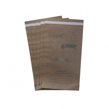  Пакет бумажный крафт 'СтериТ' 150*250 самозакл.универ. индикатор №100  фото