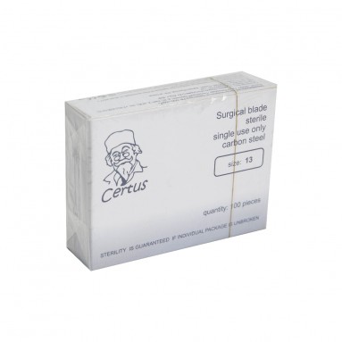  Лезвие хирург. стер. р-р13 CERTUS углеродистая сталь №100  фото