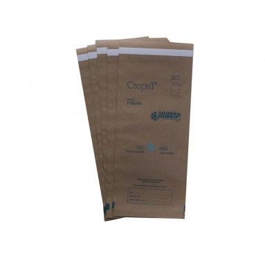  Пакет бумажный крафт 'СтериТ' 115*245 самозакл.универ. индикатор №100  фото