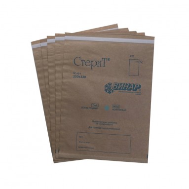  Пакет бумажный крафт 'СтериТ' 250*320 самозакл.универ. индикатор №100  фото