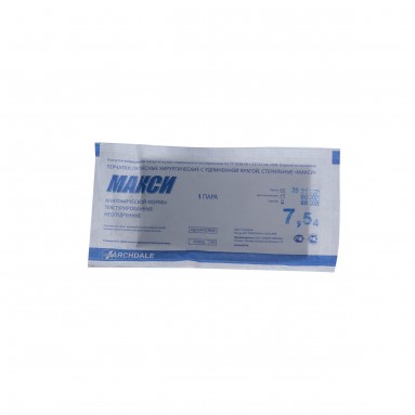  Перчатки МАКСИ хир. гинекологич. стерил. неопудр. тектур. 410 мм. 7,5  фото