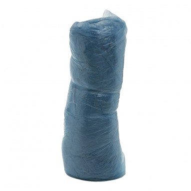  Бахилы п/э гладкие синие пл.20мкм с резинкой  фото