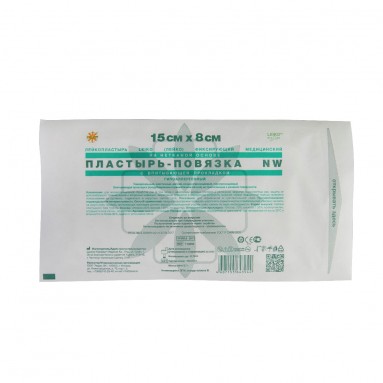  Пластырь-повязка LEIKO NW с впит. подушеч. неткан.осн.15*8 см 113863  фото