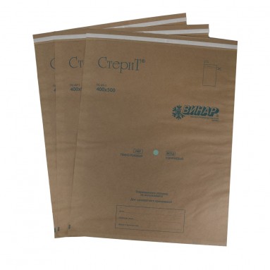  Пакет бумажный крафт 'СтериТ' 400*500 самозакл.универ. индикатор №100  фото