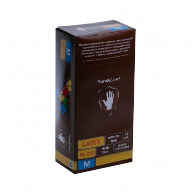  Перчатки High Risk SC латекс. смотр. неопудр. текстур. дв хлор.M DL210  фото