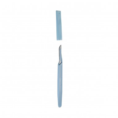  Скальпель №20 хир. стер. брюшистый с пластм. ручкой  фото