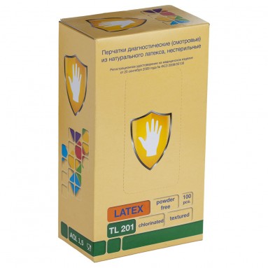  Перчатки SC смотровые латексные неопудр. хлор. текст. н/ст. 'S' TL 201/1000  фото