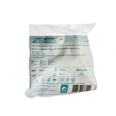  Маска с воздушной подушкой (анестезиологическая) и регулировочным винтом № 0 130210 Inekta  фото