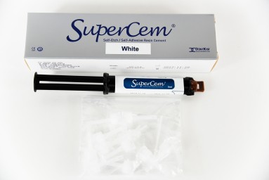 ЧамСуперЦем Бел (5мл*1шпр,10 смес. након,10 оральн.)Цемент д/непрямых реставр.  фото
