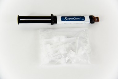  ЧамСуперЦем Бел (5мл*1шпр,10 смес. након,10 оральн.)Цемент д/непрямых реставр.  фото