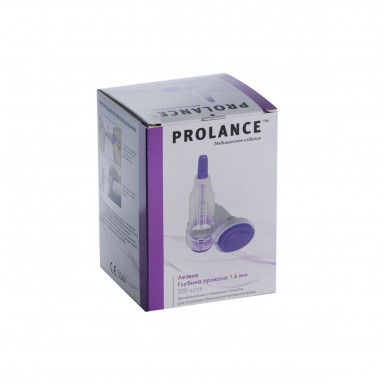 Ланцет 1,6мм (лезвие 1,5 мм) №200 Prolance Max Flow стер. автомат. фиолет./сиреневый 7657  фото