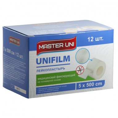  Лейкопластырь 5*500 Master Uni на полимерной основе  фото