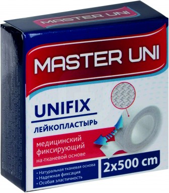  Лейкопластырь 2*500 Master Uni на тканевой основе 5806-001  фото