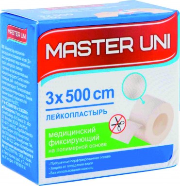  Лейкопластырь 3*500 Master Uni на полимерной основе 5806-028  фото