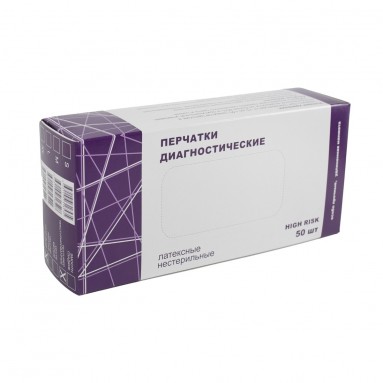  Перчатки латекс. смотр. неопудр. High Risk XL  фото